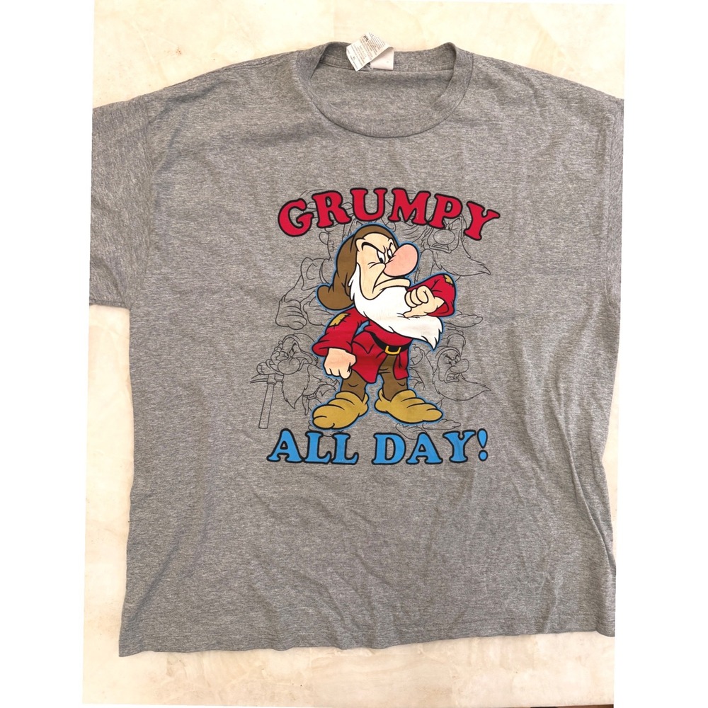 Vintage Y2K Disney Grumpy All Day Wonderful World of Disney Snow White Dwarfs